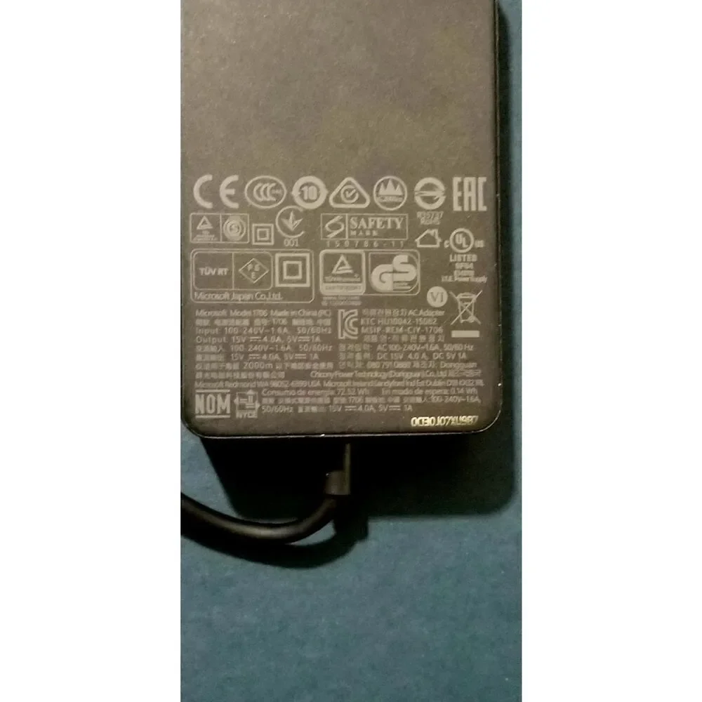 Microsoft Surface 65W Power Supply 1706